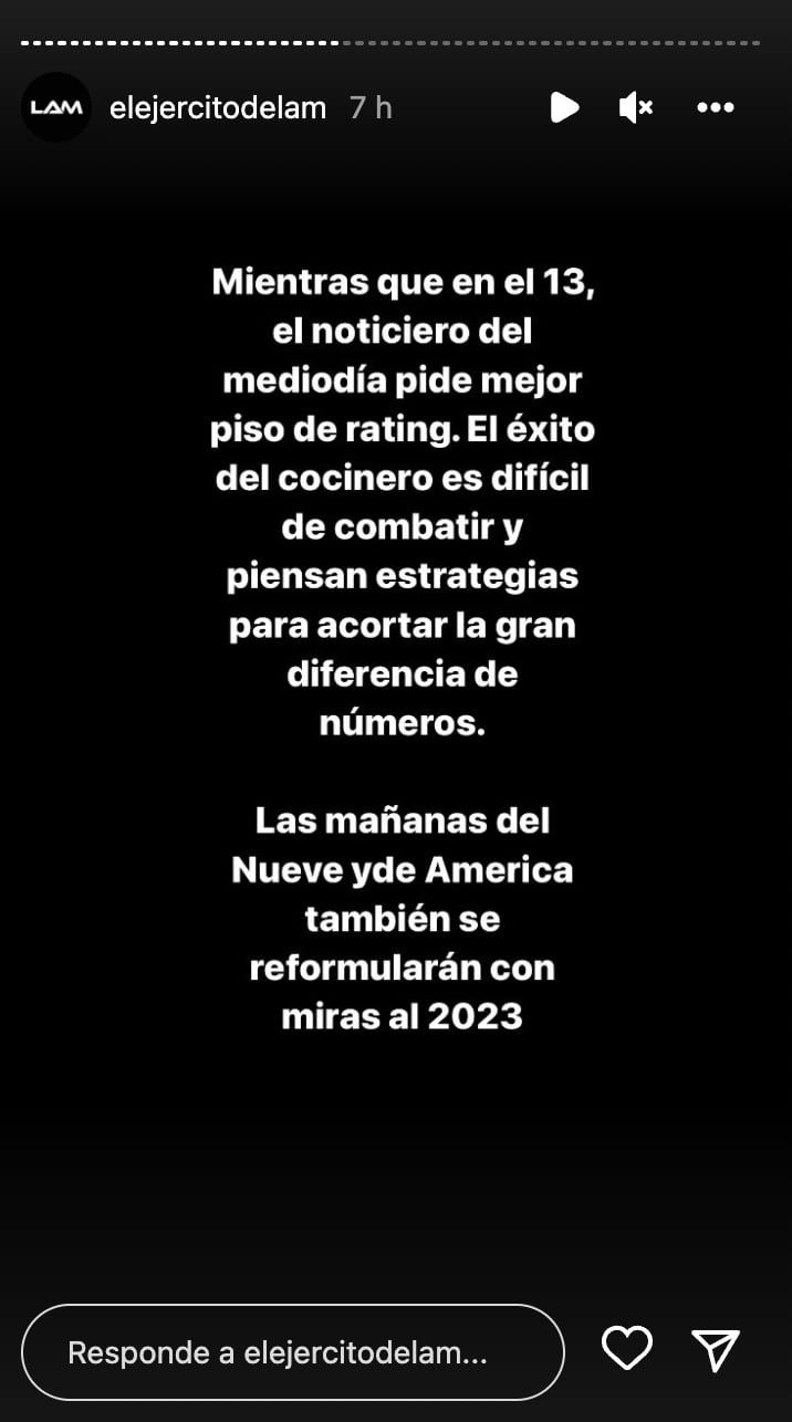Las historias de LAM en donde cuentan la situación de Georgina Barbarossa en su propio programa.