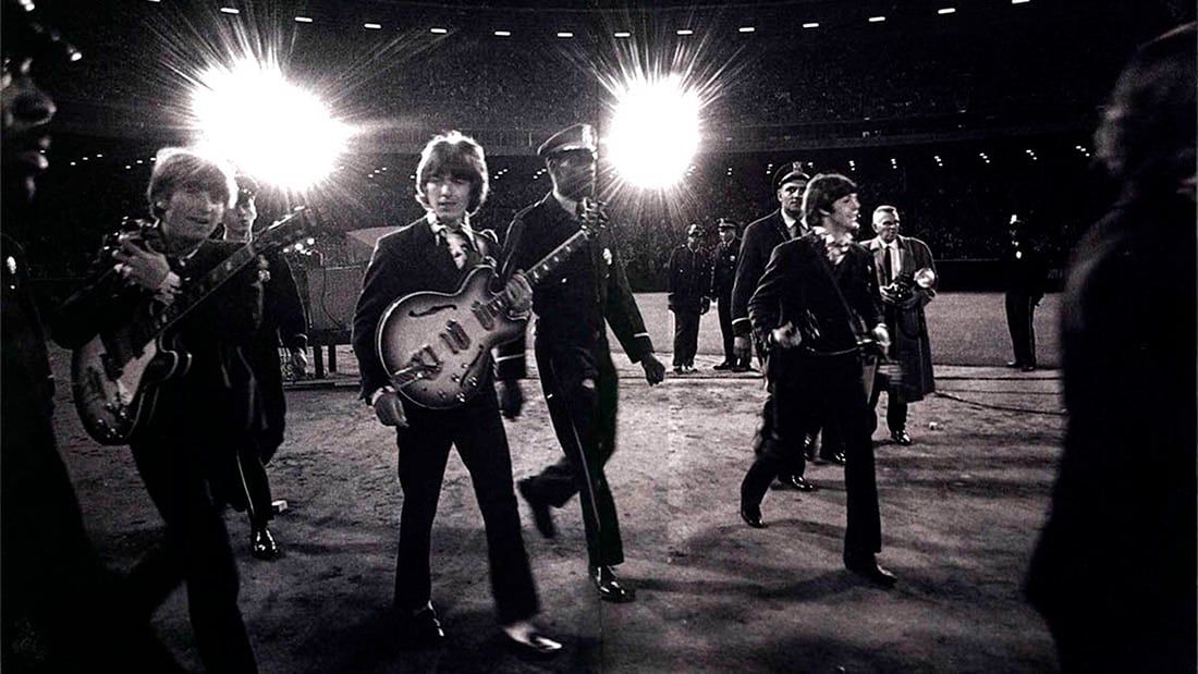 Fotografía del último concierto que dieron los Beatles en vivo, en 1966.