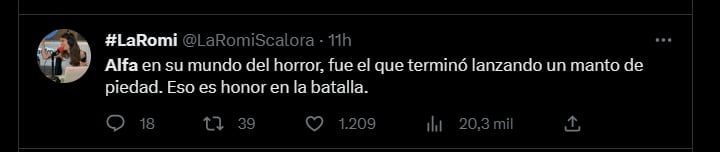 El duro debate de Romina