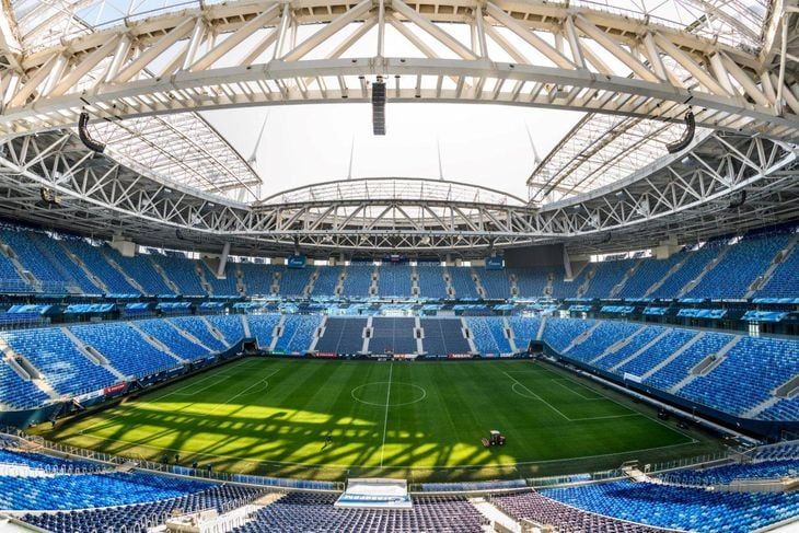 El estadio Gazprom Arena de San Petersburgo.