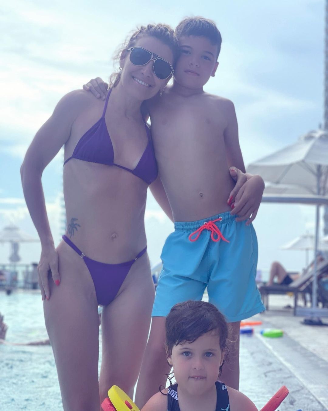 Mariana Brey, de vacaciones con sus hijos