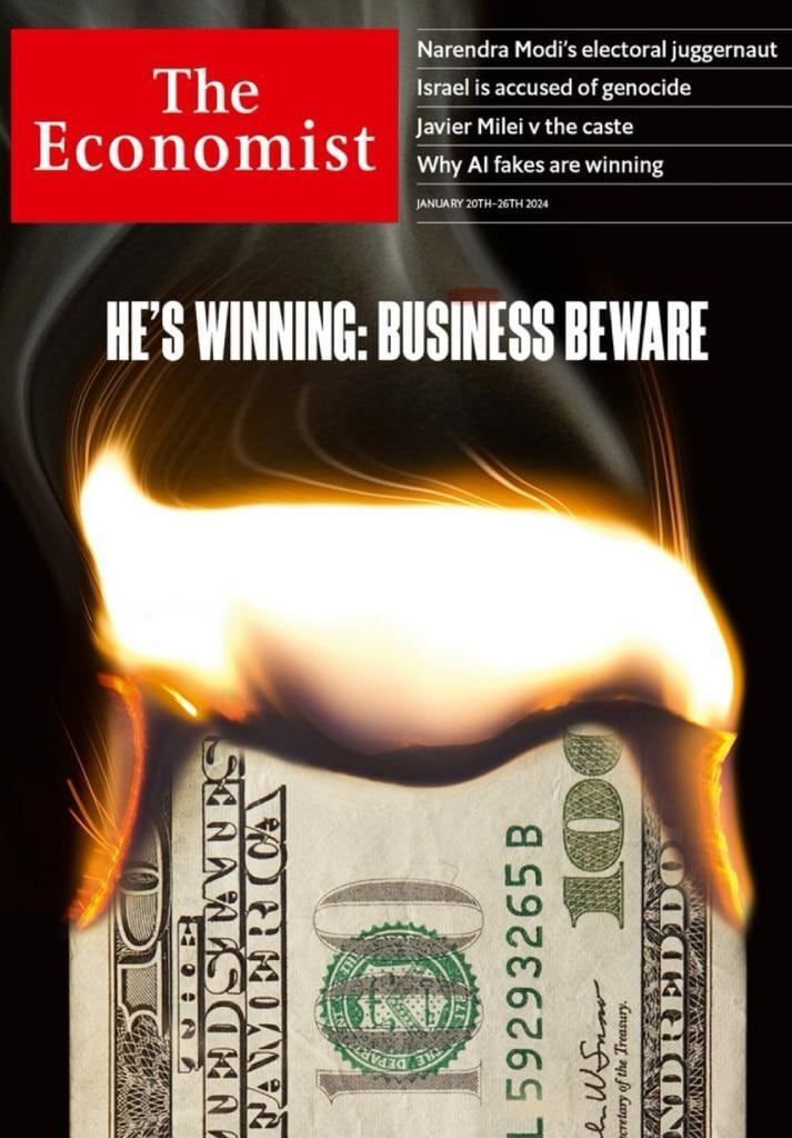 Trump y Milei en la tapa de The Economist