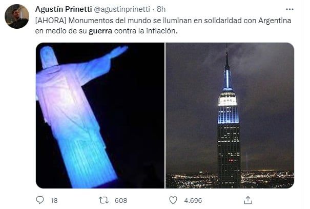 Los memes en las redes sociales por "la guerra contra la inflación" (Twitter)