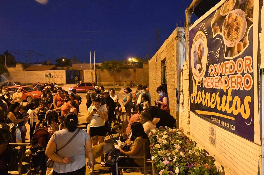 Comedor y merendero Horneritos, ubicado en el barrio Portal del algarrobal en el Algarrobal. / Los Andes