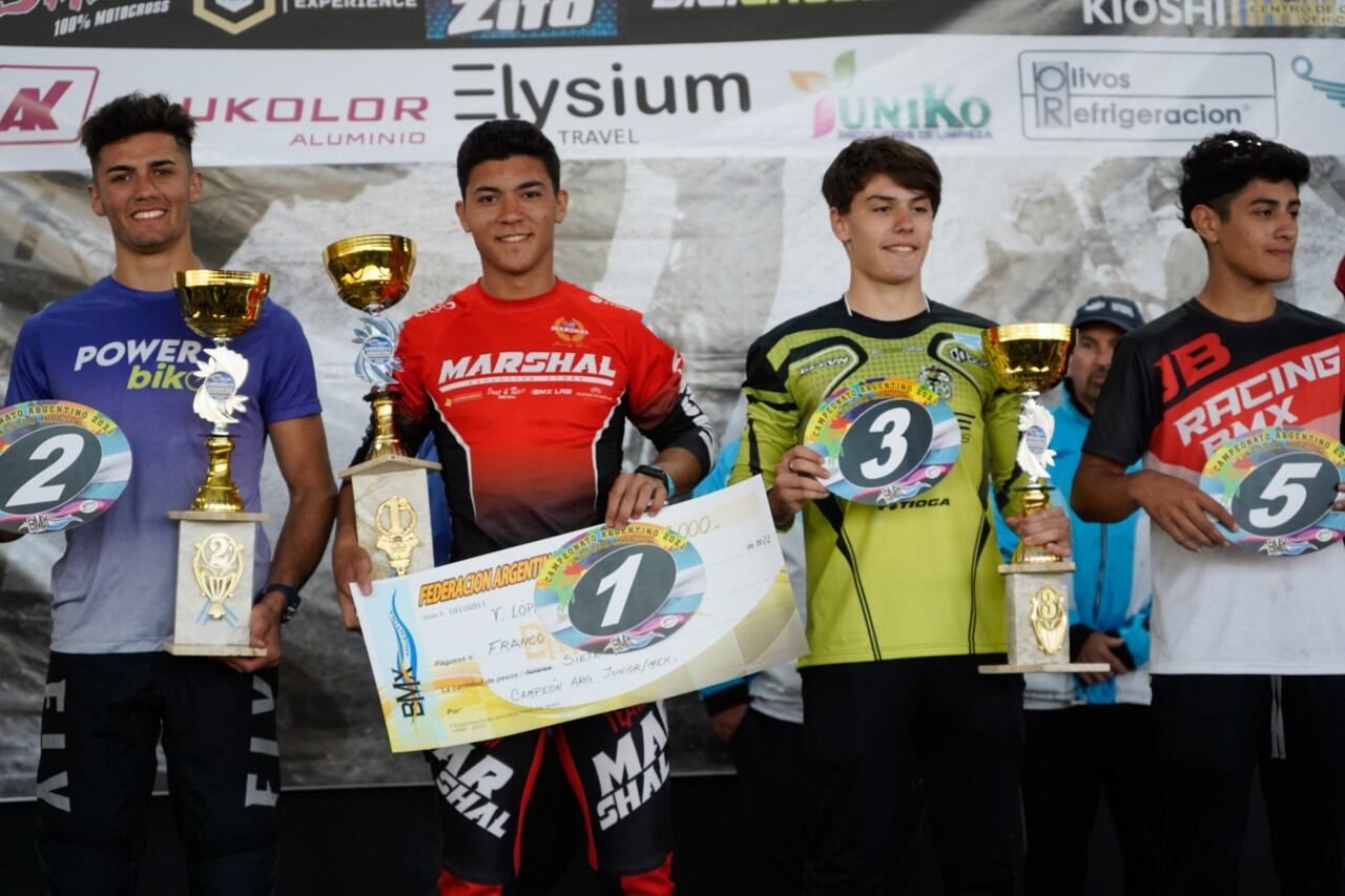 Franco Scaccia (Subcampeón), Franco Molina (Campeón), Roman Santise (tercero). /Gentileza