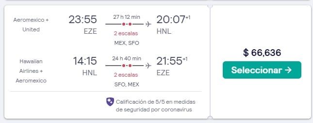 Skyscanner pasaje a Hawái
