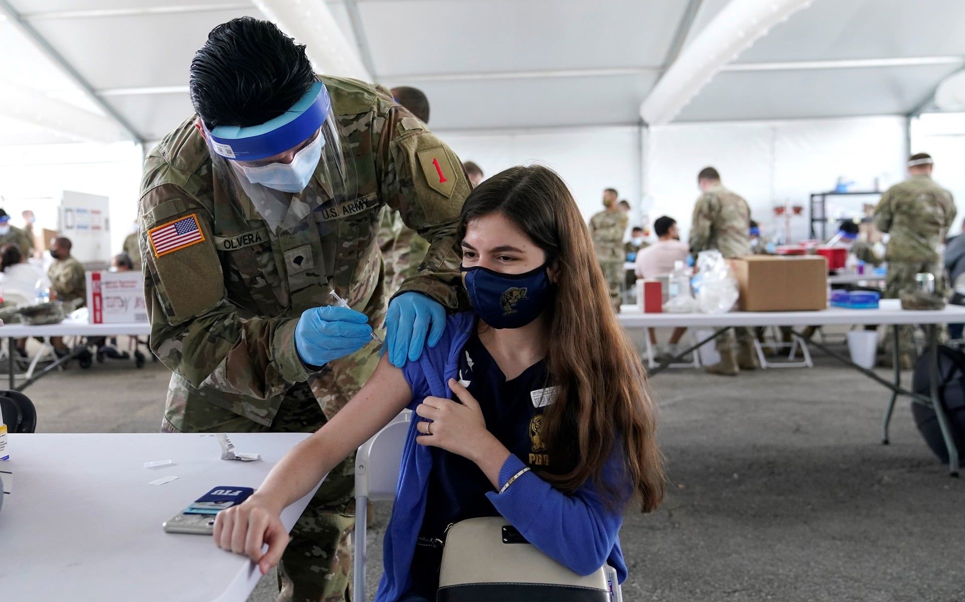 Vacunación contra el Covid-19 en Miami (Florida, EEUU) -