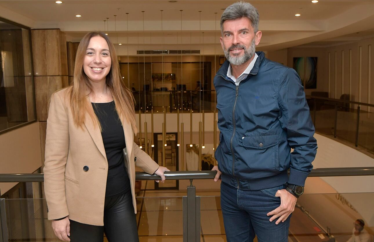 María Eugenia Vidal exgobernadora de Buenos Aires perteneciente al partido Propuesta Republicana (PRO), se reunió esta mañana con el intendente Ulpiano Suárez .
Foto: Orlando Pelichotti