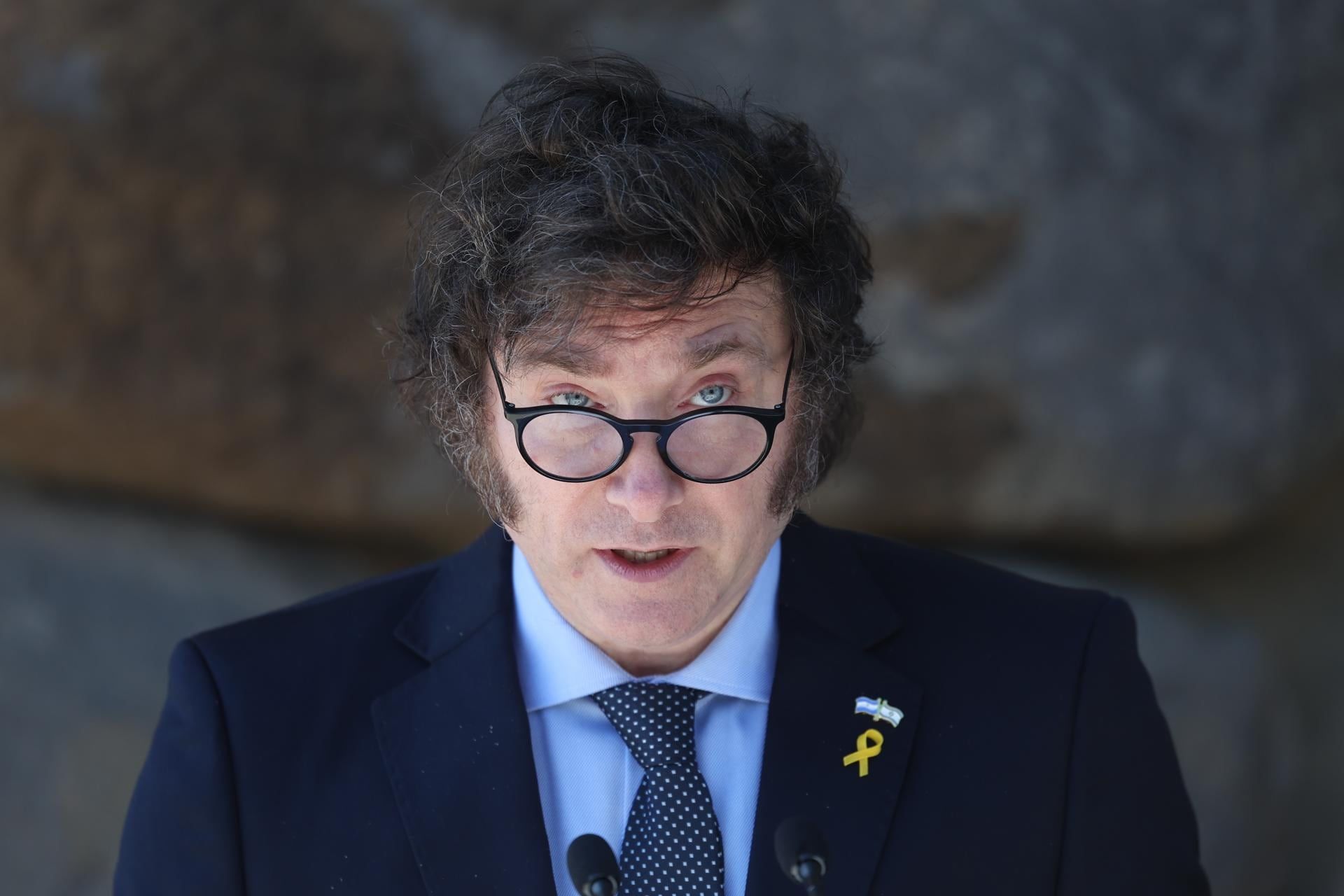 La Oficina del Presidente Javier Milei ratificó su solidaridad y compromiso inclaudicable con el Estado de Israel. Foto: EFE/EPA/ABIR SULTAN