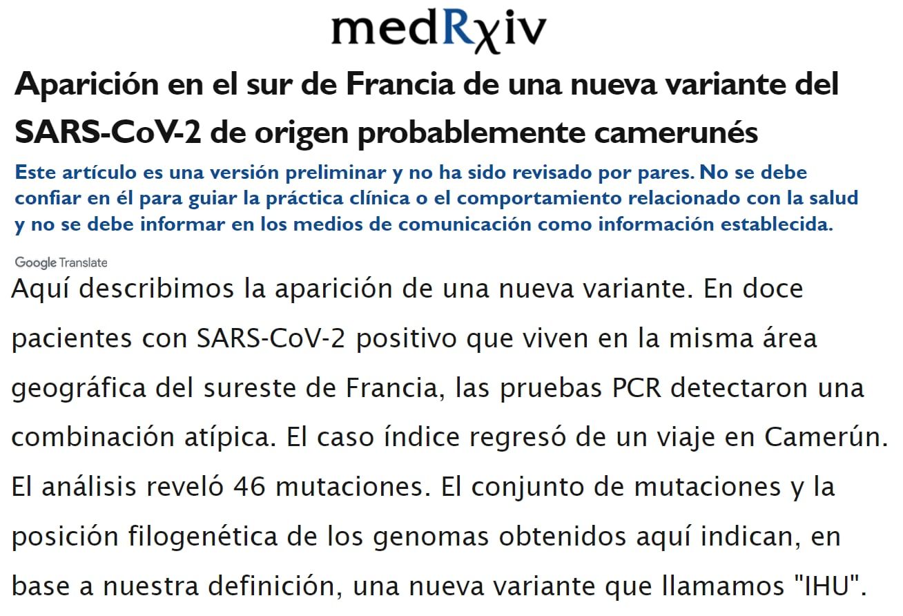 Comunicado MedRxiv