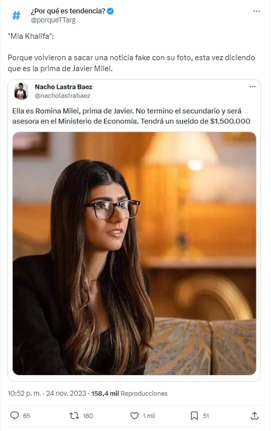 El tuit que viralizó el nombre de Mia Khalifa
