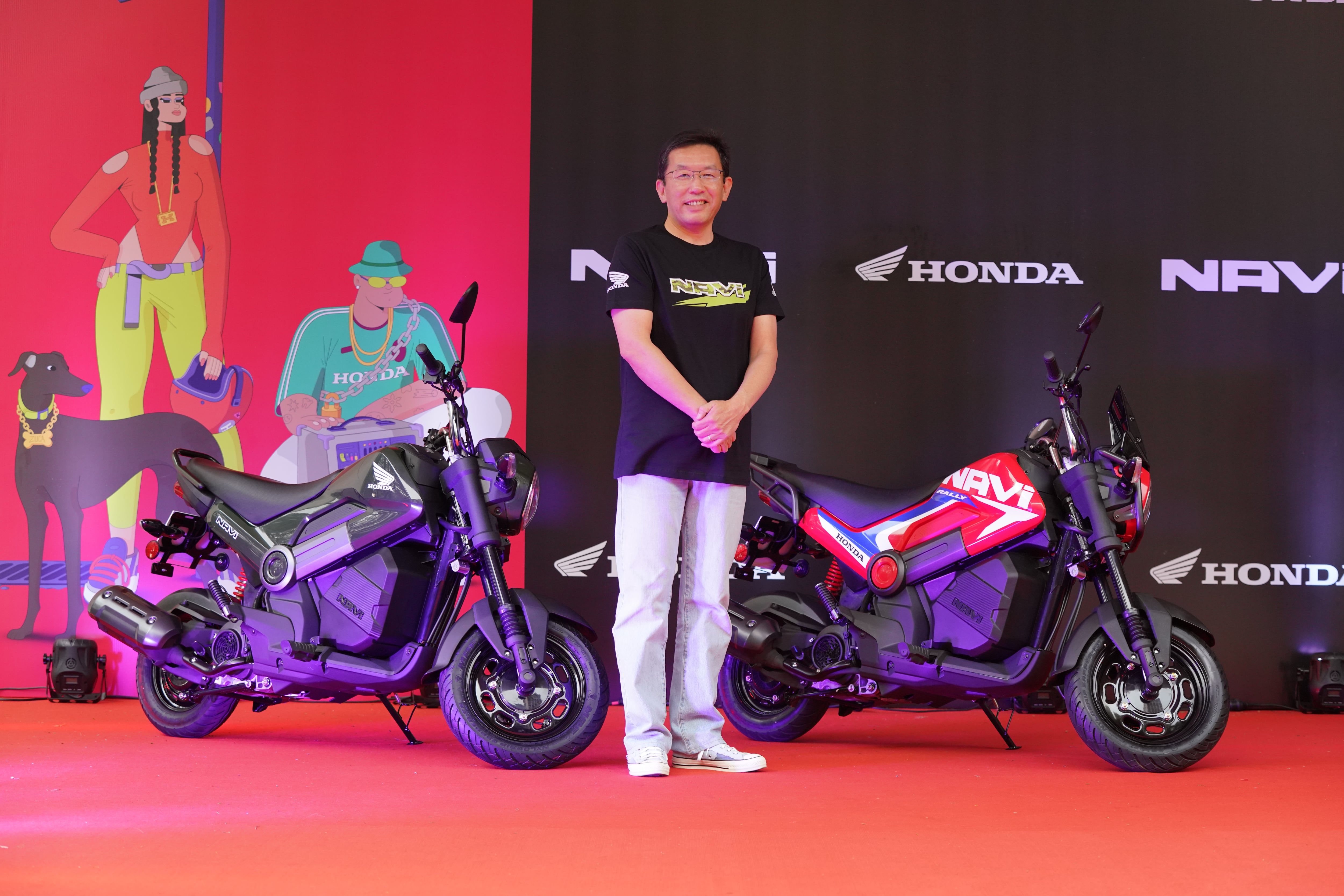 Takashi Fujisaki, presidente de Honda Motor de Argentina, en el lanzamiento de NAVi
