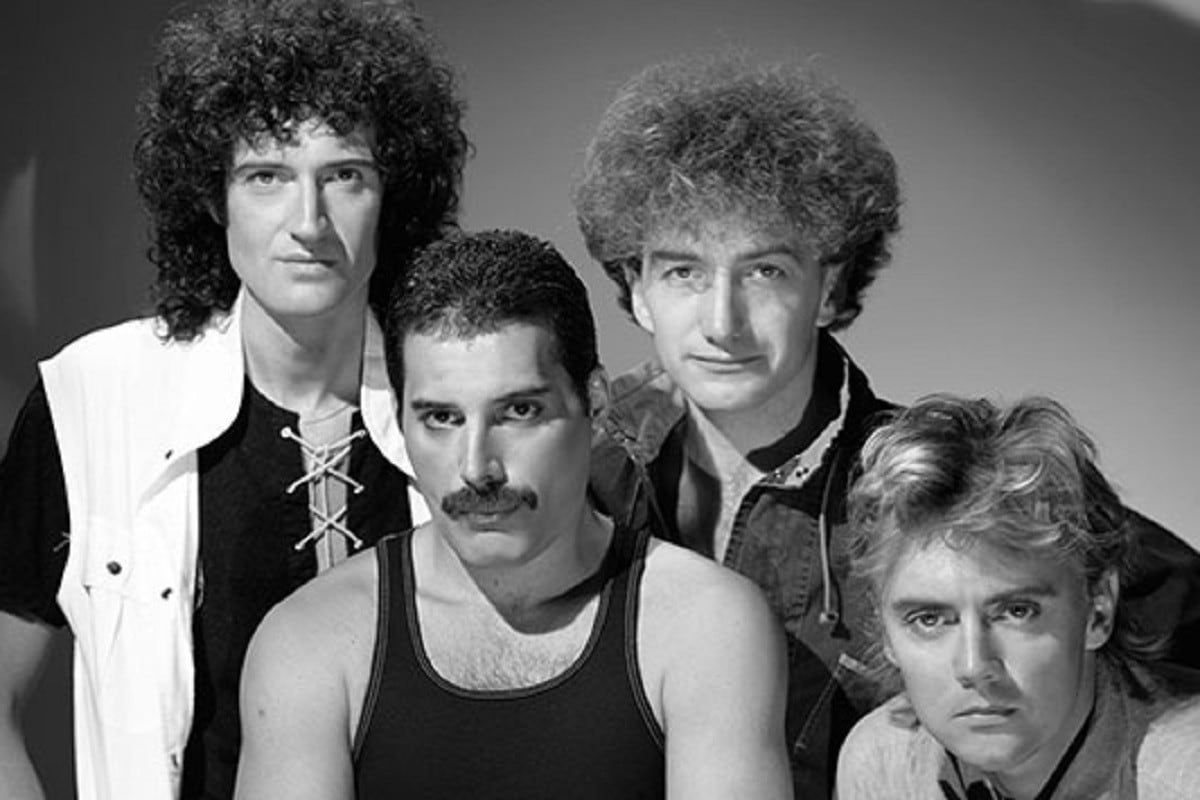 Freddie Mercury junto a toda la banda Queen. / Archivo