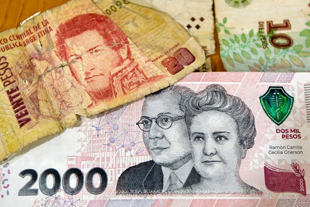 Billete de 2000 Pesos ArgentinosFoto: Orlando Pelichotti