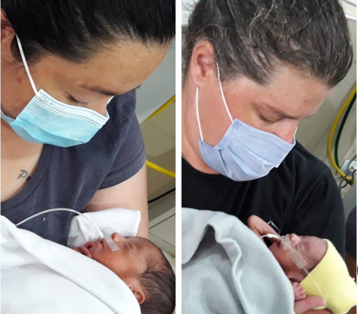 Los pequeños Agustín y Bautista están internados, a la espera de recibir el alta. Foto: gentileza