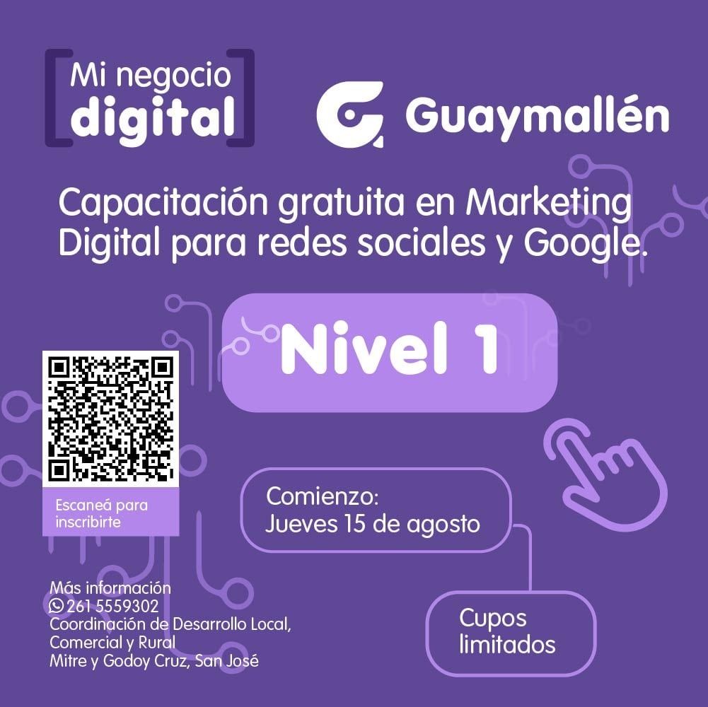 Guaymallén Invita a una Capacitación en «Marketing Digital para Comercios Locales»