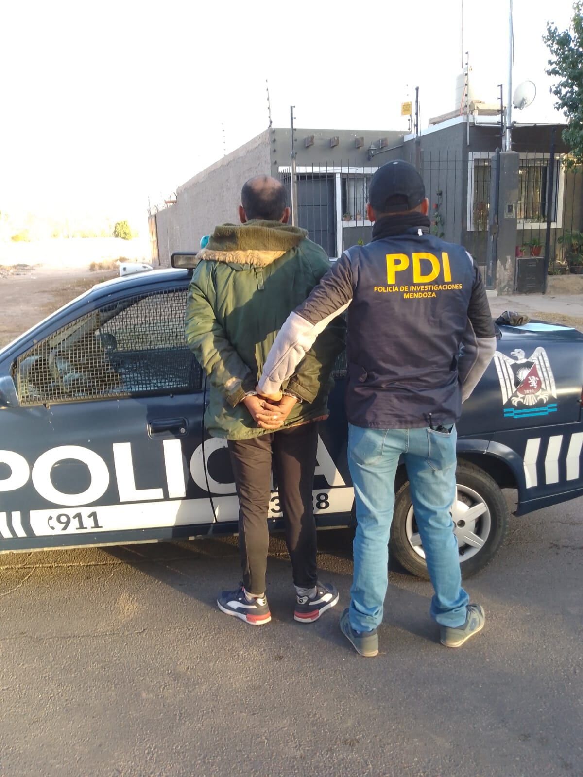Claudio Abel Arancio Casanova, detenido hoy en Las Heras.