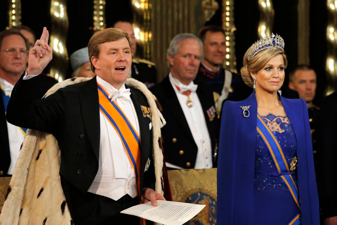 2013. El día que Willem-Alexander presta juramento como rey en al Iglesia Nueva 
en Ámsterdam, Países Bajos. (AP)