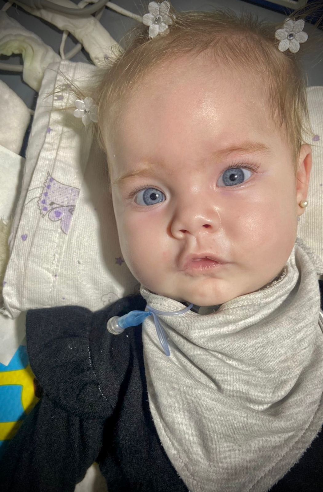 Tiene 10 meses, nació con una enfermedad rara y espera que la obra social pague el tratamiento tras sentencia judicial. Foto: Gentileza Yanina Bressa