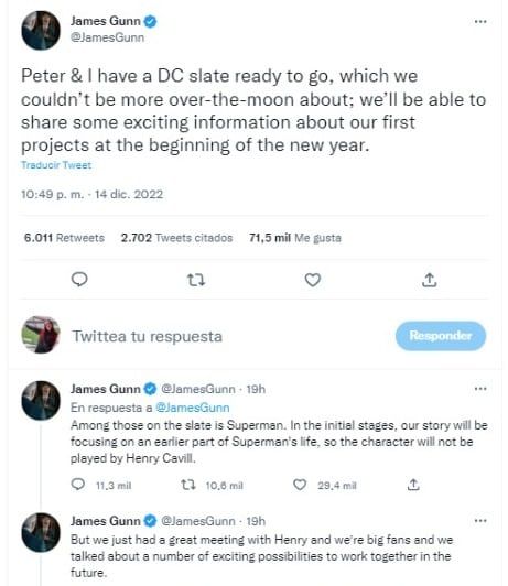 Publicación de James Gunn