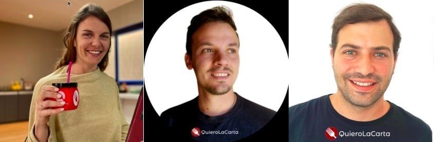 Ivana Wolf, Gonzalo Bollati y Juan Veller, cofundadores de Quierolacarta.com