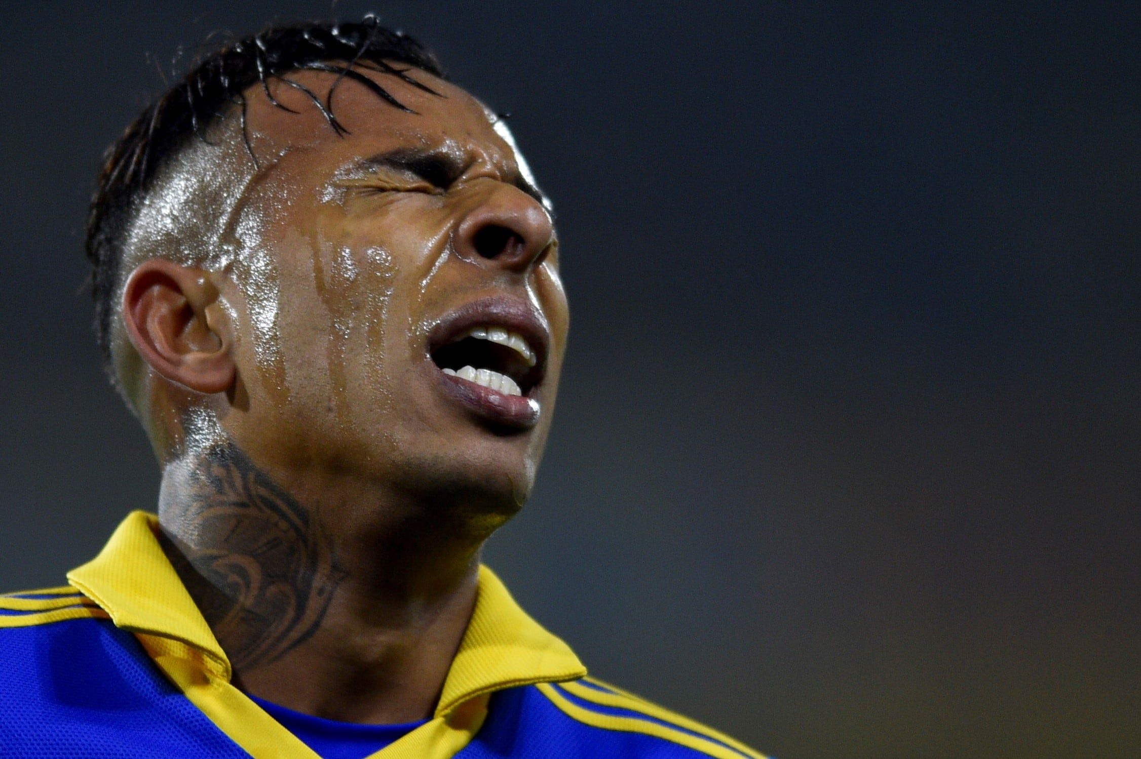 Sebastián Villa, delantero de Boca, ante Cortinthians. (AP)