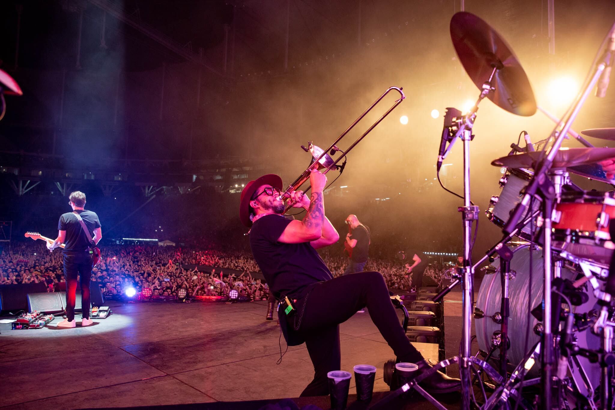 "El desafío era seguir emocionando con el show, seguir generando un impacto con lo que estamos haciendo. Que no nos venciera la emoción algo que no podíamos lograr al principio, porque a mi hasta me costaba cantar. Volver a tocar en vivo es como volver a la vida".