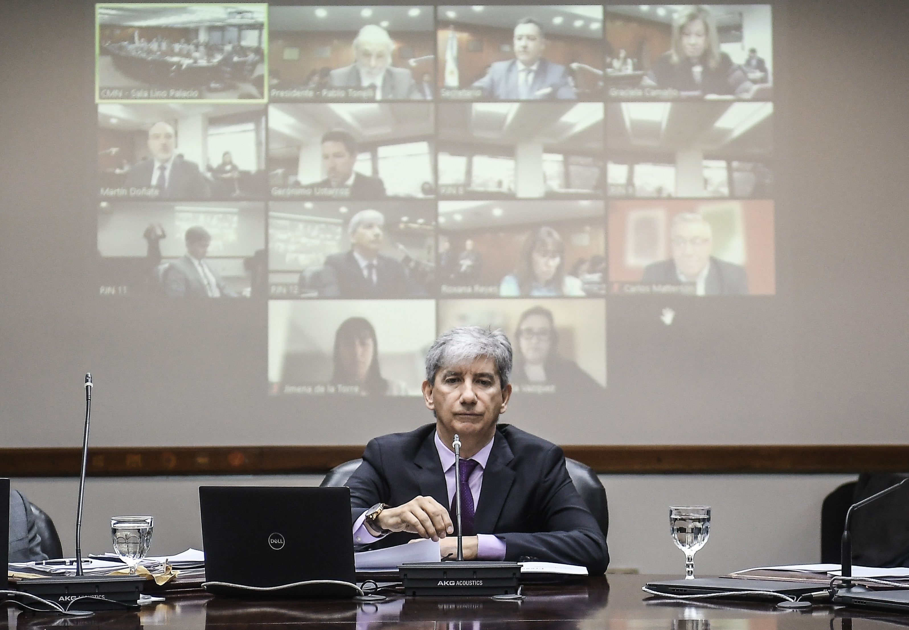 El Juez Federal Walter Bento de Mendoza en el Consejo de la magistratura declarando 
Buenos Aires ,  Argentina
(Federico Lopez Claro)