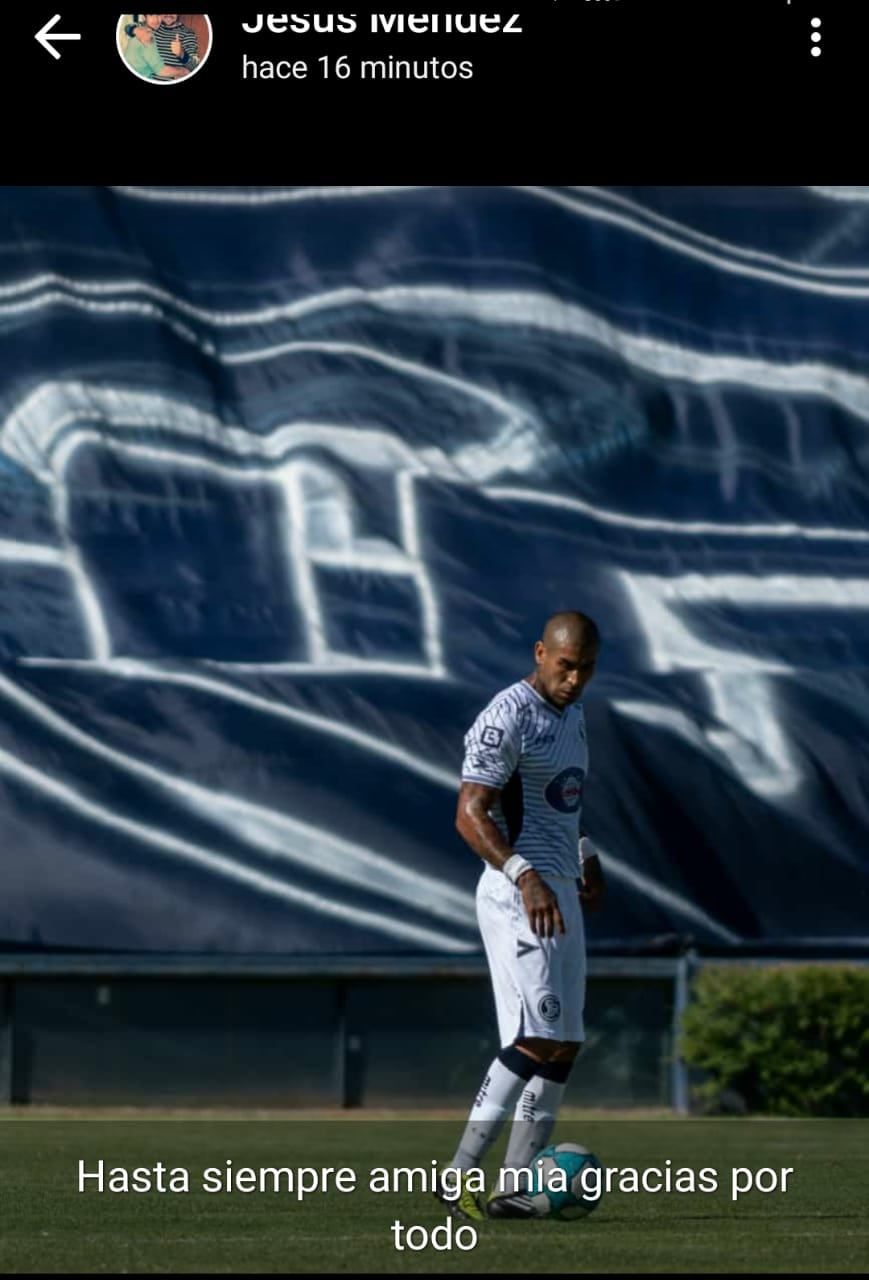 Jesús Méndez compartió un estado en WhatsApp en el que anuncia se retiro del fútbol profesional.
