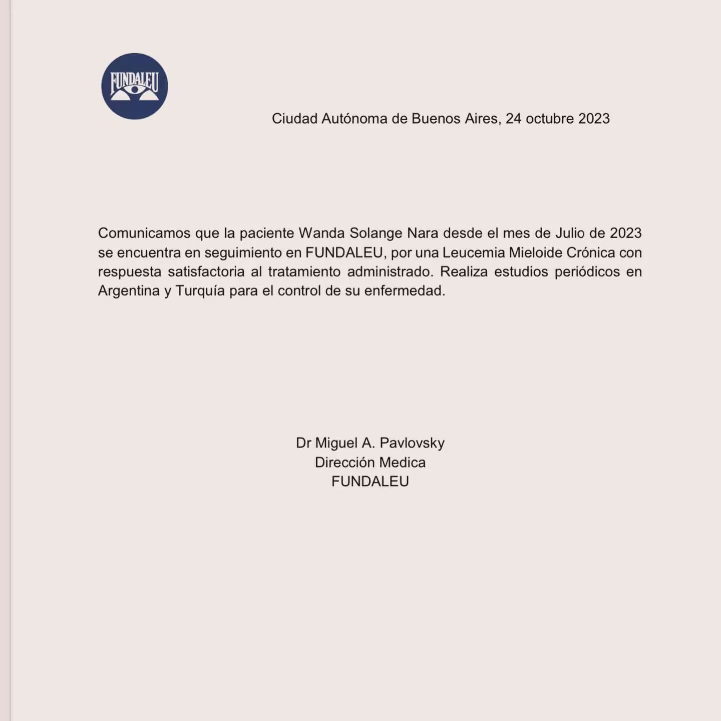 El diagnóstico de leucemia de la modelo.