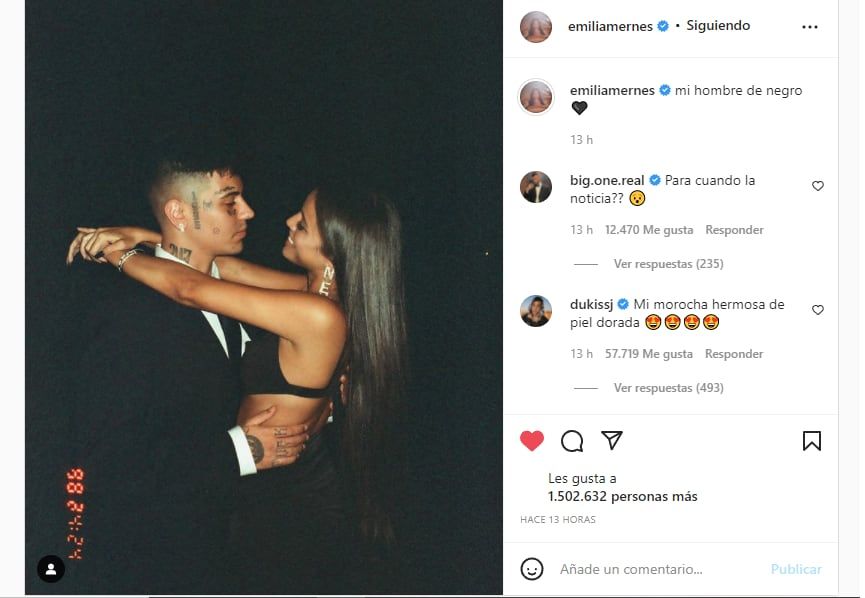 Emilia en Instagram.