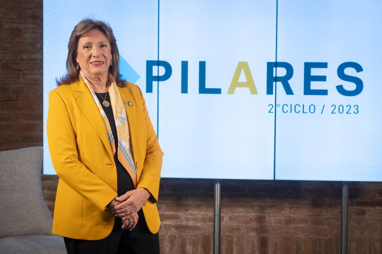 La rectora de la UNCuyo, Esther Sánchez, participó del ciclo Pilares sobre Educación Superior. Foto: Ignacio Blanco / Los Andes