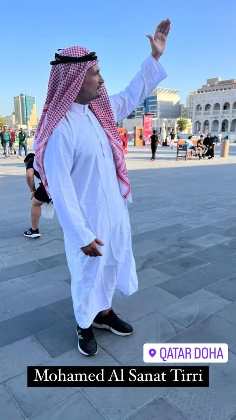 Marcelo Tinelli junto a su primo Luciano en Qatar