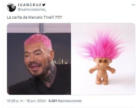 Los usuarios de las redes no perdonaron el cambio de look del conductor y los memes estuvieron a la orden del día.