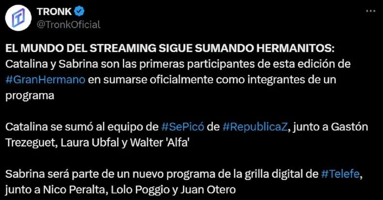 Dos ex concursantes del certamen fueron contratadas para los canales de streaming del programa.