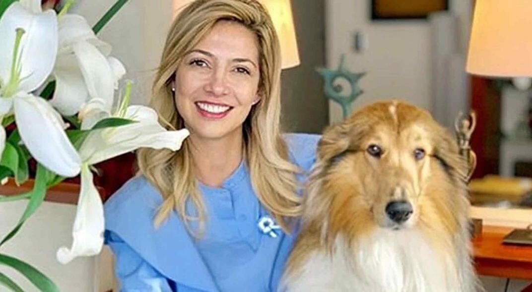 Fabiola Yañez con Dylan, el perro de Alberto Fernández (Instagram)