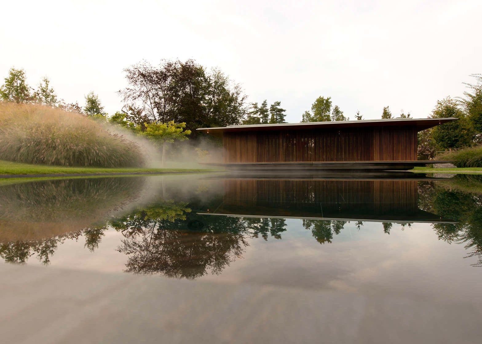 El Pabellón de Meditación y Jardín. Creado por GM Architects