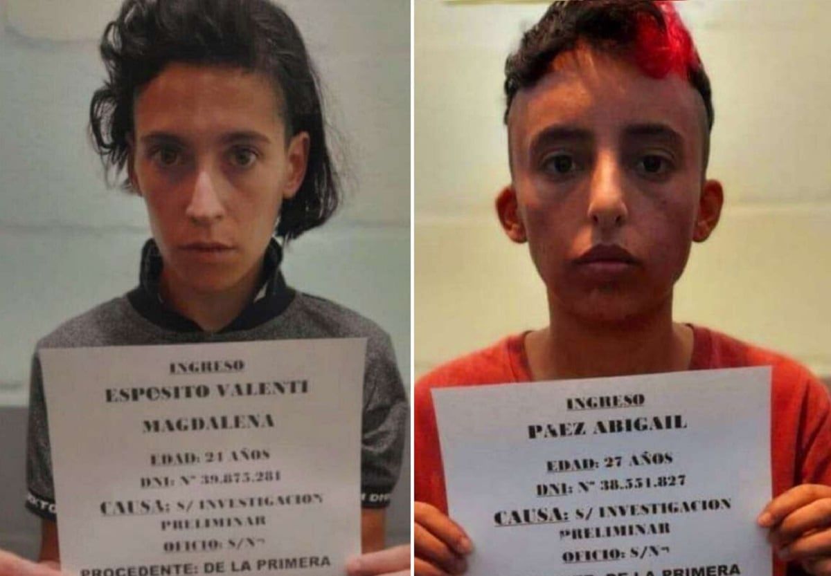 Magdalena Espósito Valenti y Abigail Páez, las mujeres acusadas de matar a golpes a Lucio Dupuy. Foto: Archivo / Los Andes
