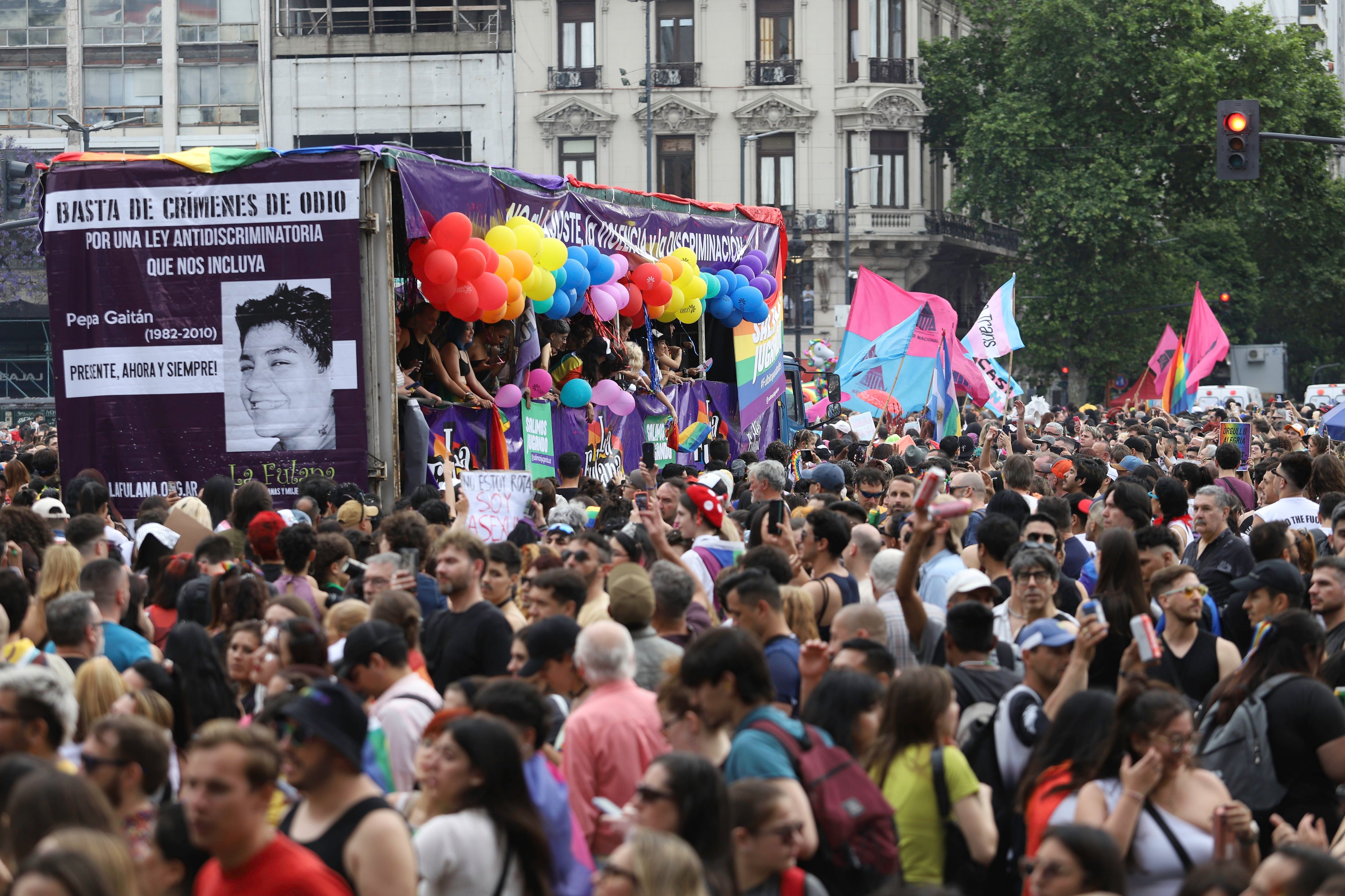 La Ciudad de Buenos Aires es este sábado el escenario, de la 33° Marcha del Orgullo LGBTIQ+. FOTO: MARIANO SANCHEZ NA