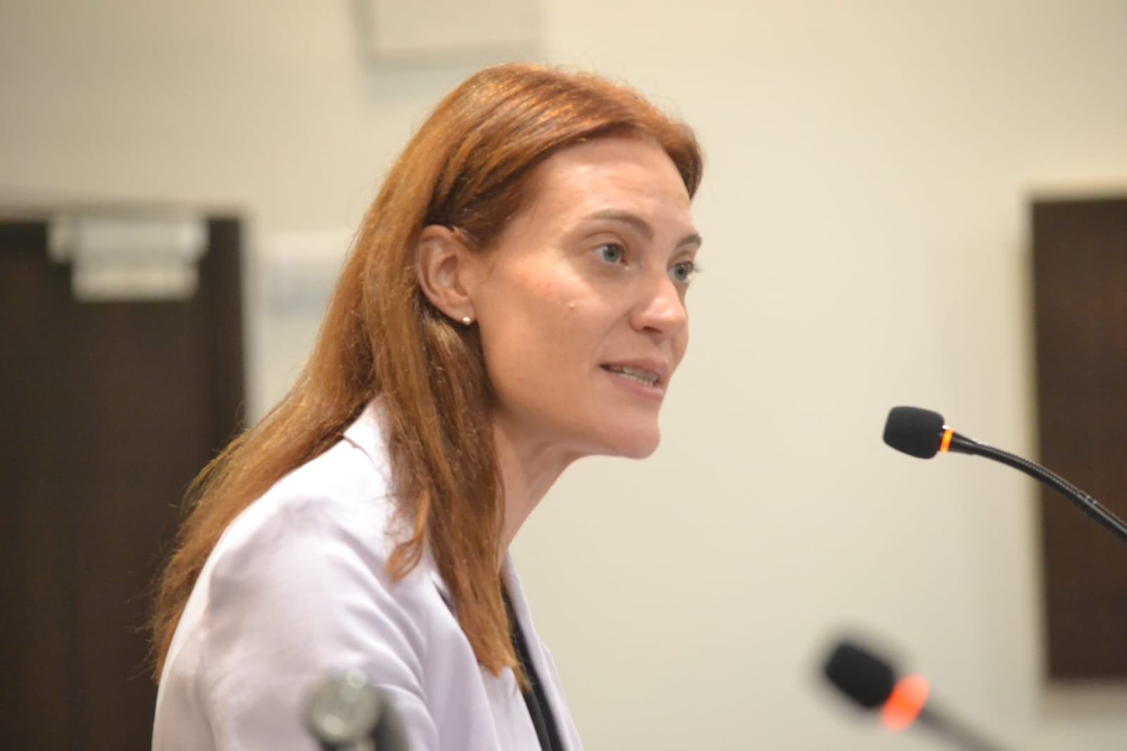 La Jueza Técnica Mónica Romero participa del debate por la muerte de Felipe Vilca. | Foto: Prensa Poder Judicial.