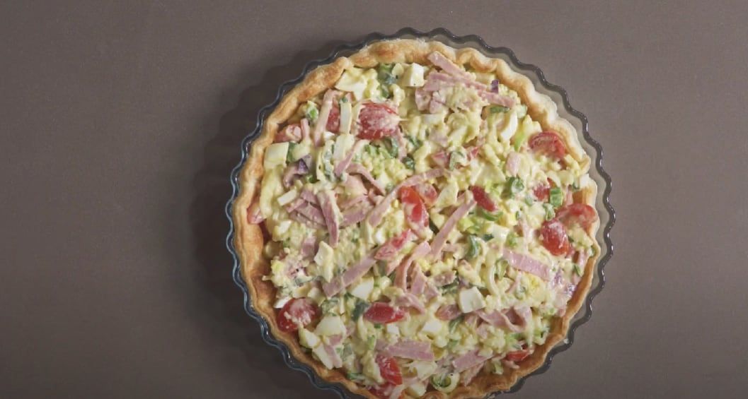 Ingredientes para la tarta de jamón y queso