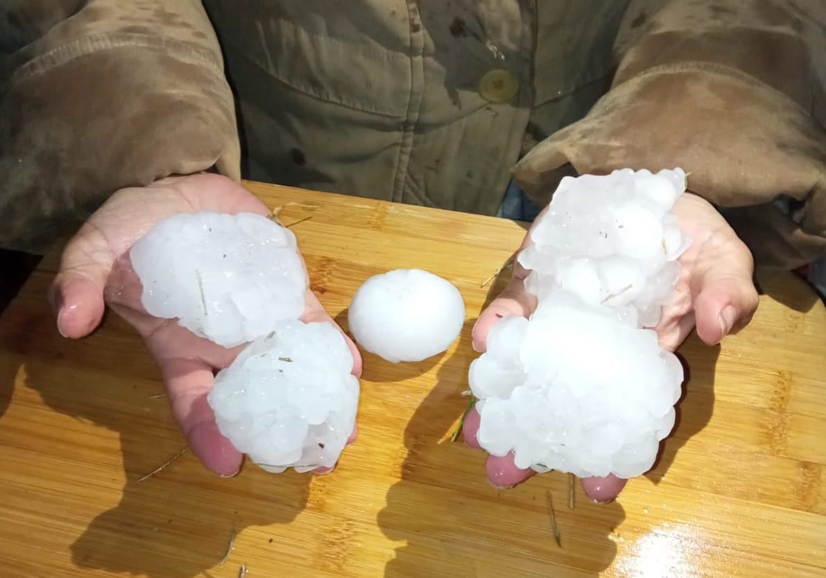 Granizo en San Rafael. Foto: