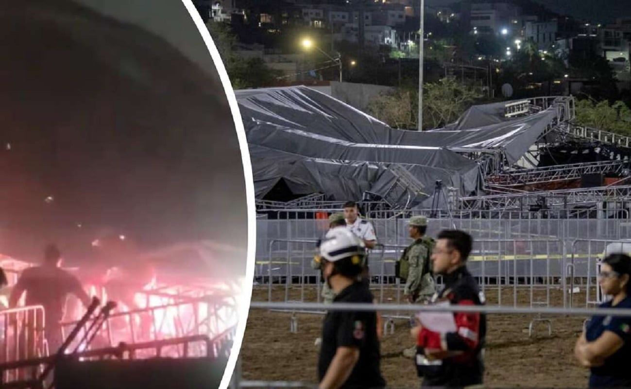 Desplome de escenario en México con muertos y decenas de heridos (Foto gentileza)