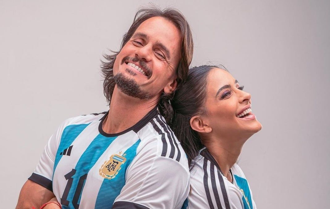 Celeste Muriega, junto a Christian Sancho