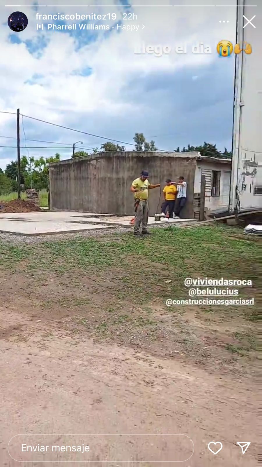 El terreno donde hicieron la casa de Francisco Benítez.