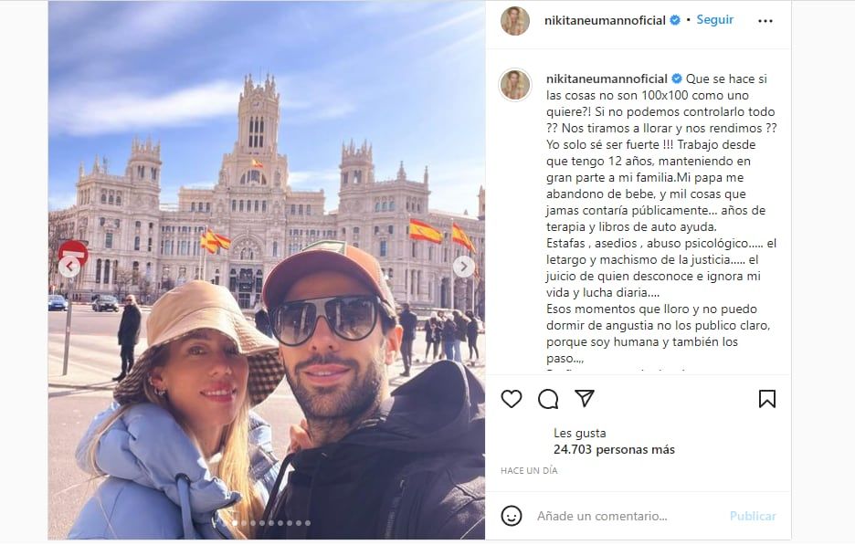 El post de Nicole Neumann.