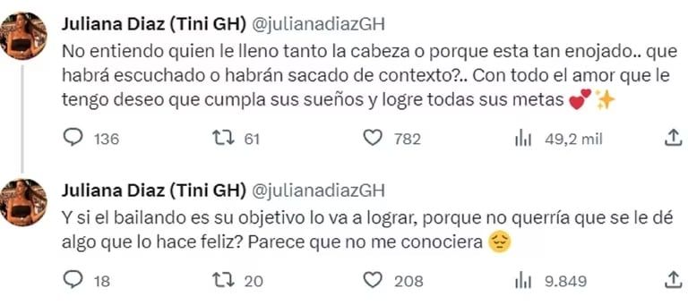 Las palabras de la participante del Bailando sobre el entorno de su ex.