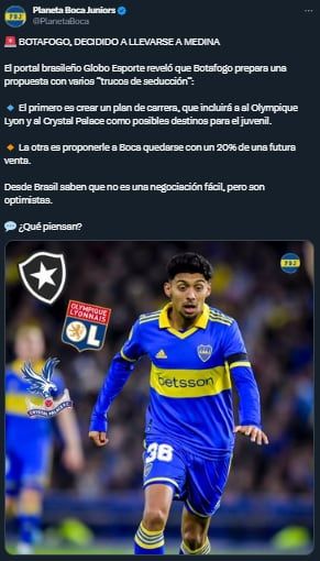 Boca rechazó la oferta de Botafogo