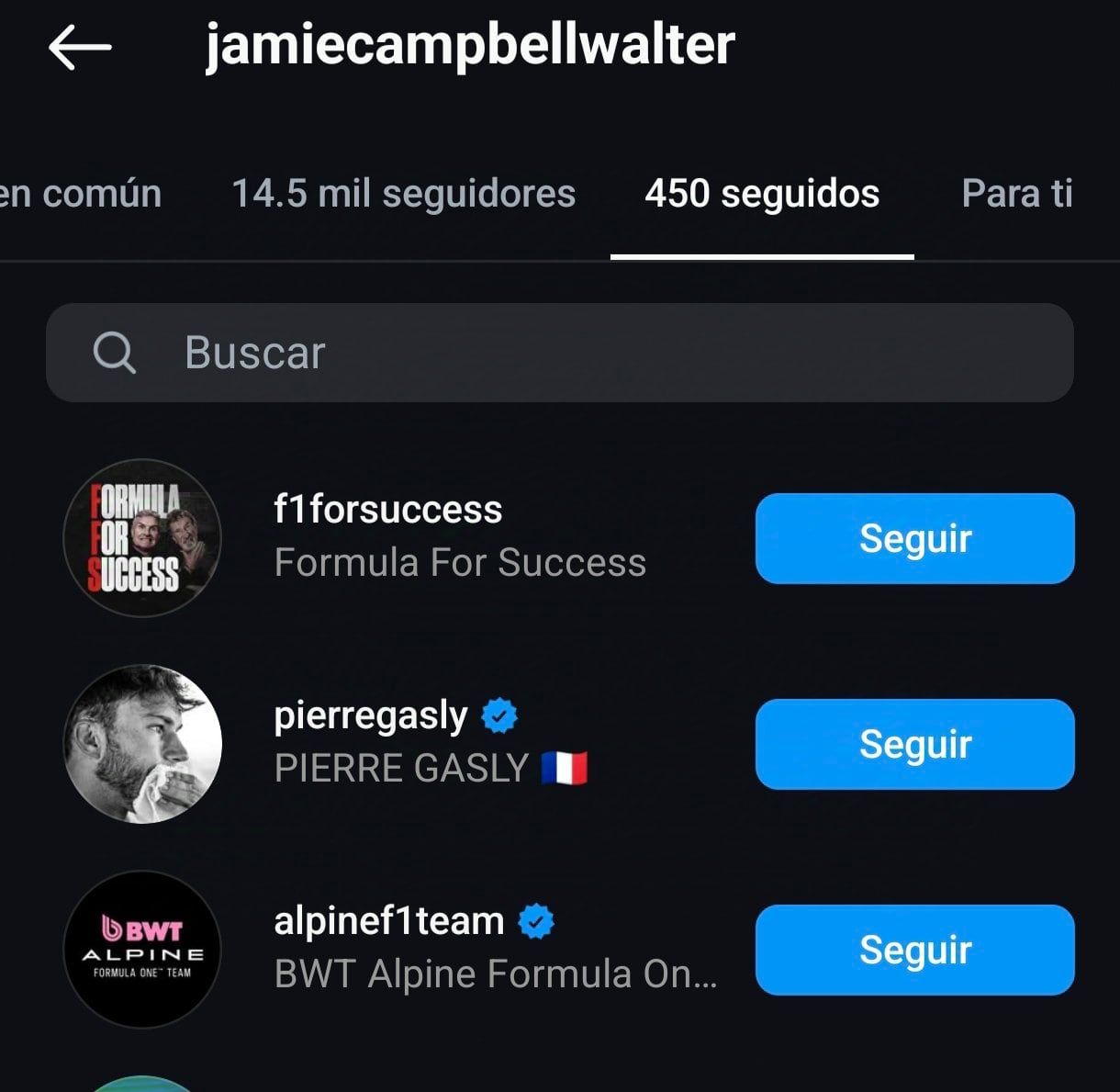 Jamie Campbell-Walter en sus redes