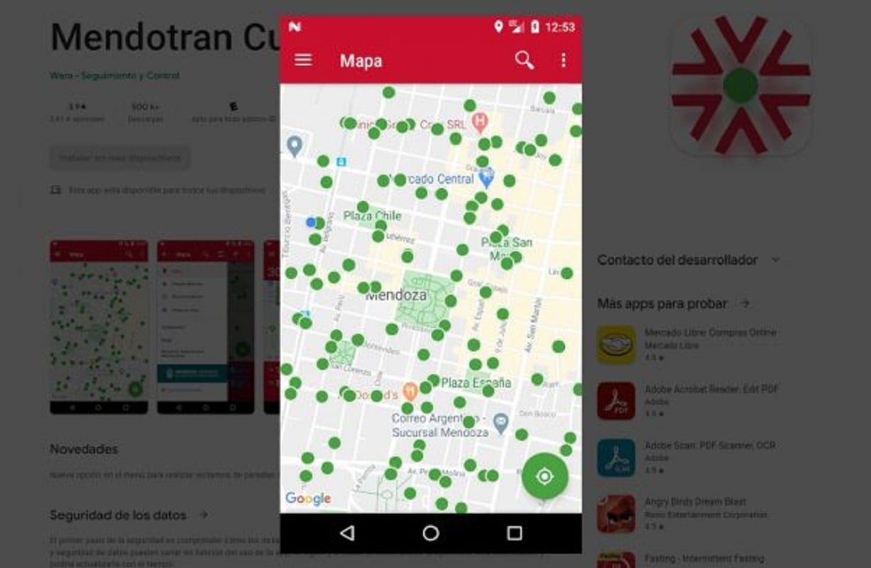 Renovaron la app "Mendotran cuándo subo" (Prensa Servicios Públicos)